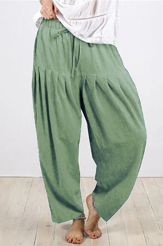 Casual Pantalon à plis franglais amples taille haute Harlan de couleur unie (10 coloris)