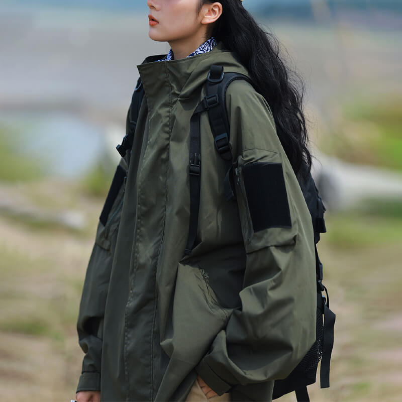 Lilith - veste zippée imperméable surdimensionnée