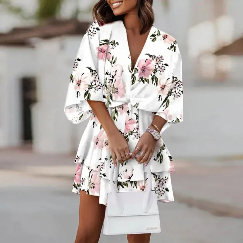 Sarah - Robe à motifs floraux
