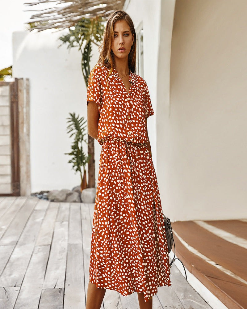 Evelyn - Robe Diva à manches courtes