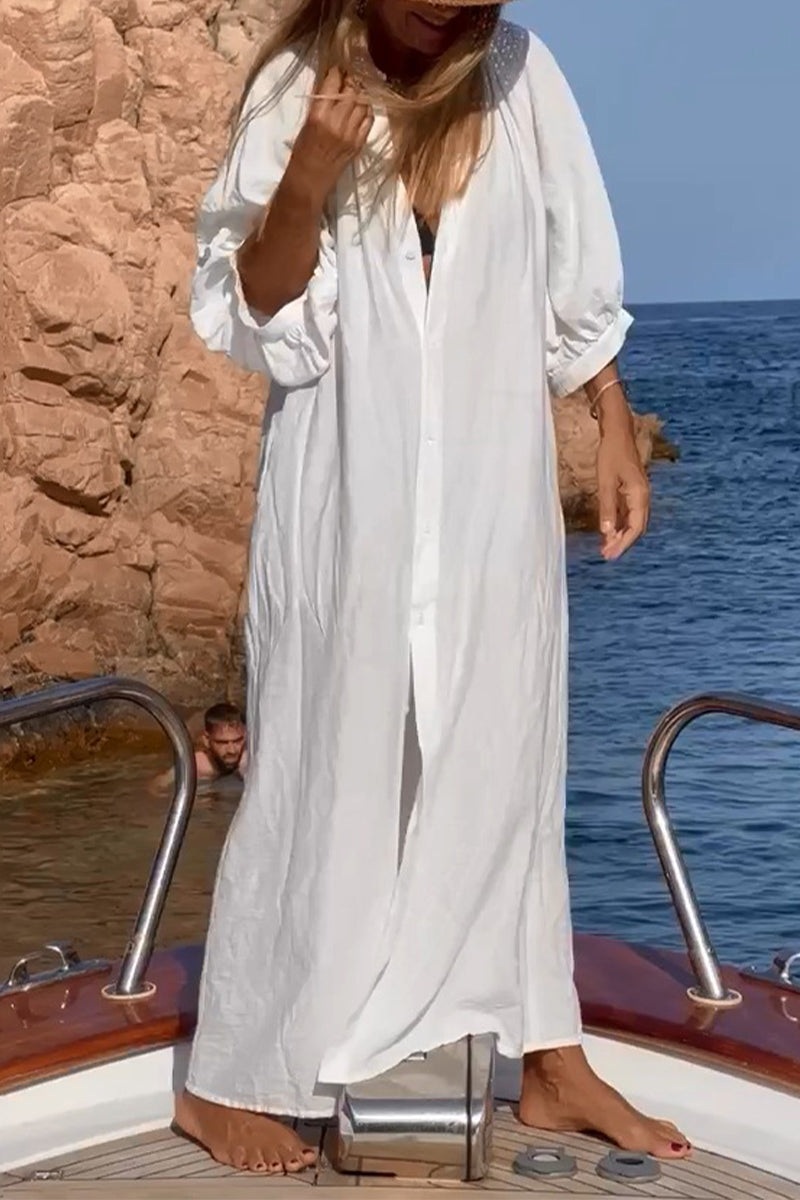 Maillot de bain décontracté à boucle fixe Cover Up