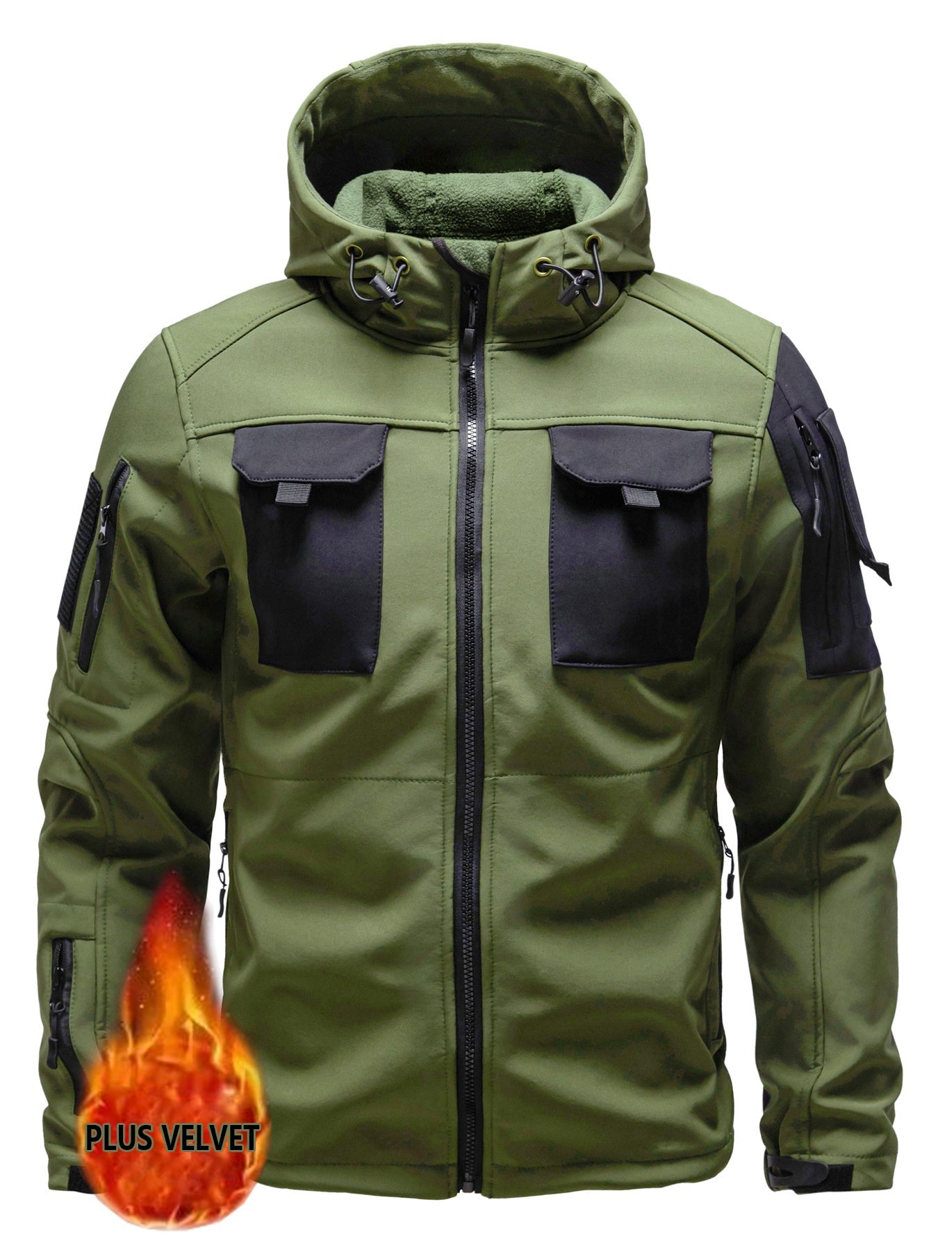 Veste tactique d'extérieur à capuche Imperméable Coupe-vent Isolé Pour Hommes | Parfait pour les activités de plein air