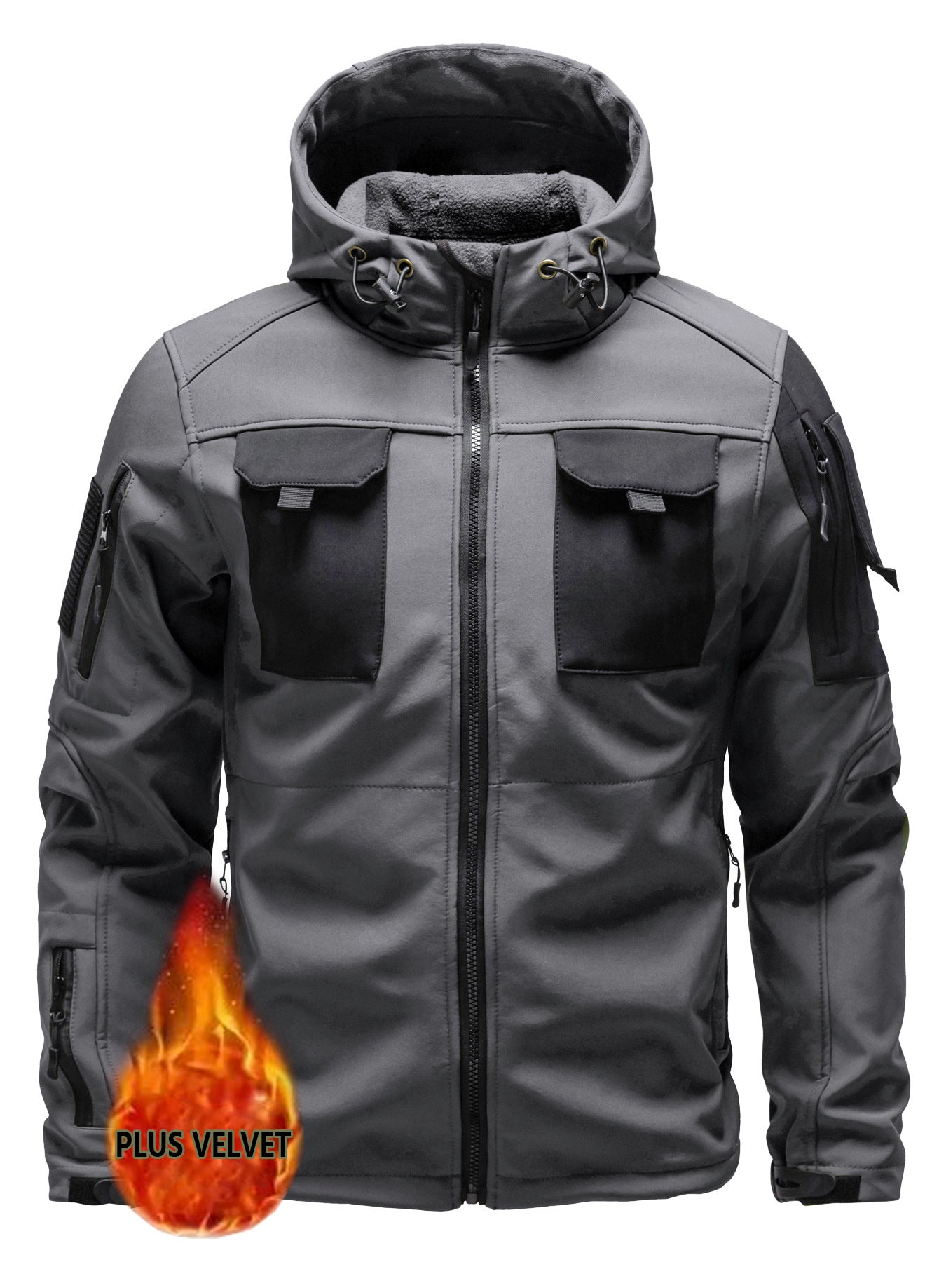 Veste tactique d'extérieur à capuche Imperméable Coupe-vent Isolé Pour Hommes | Parfait pour les activités de plein air