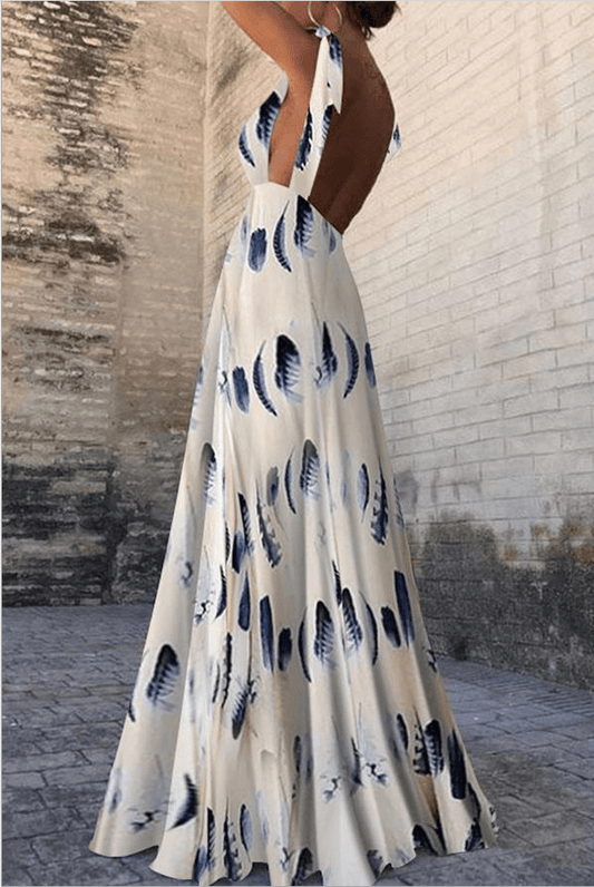 Adley - élégante robe florale sans manches et sans bretelles