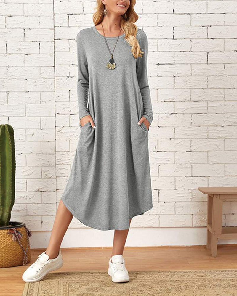 Milleke - Robe à manches longues pour femme