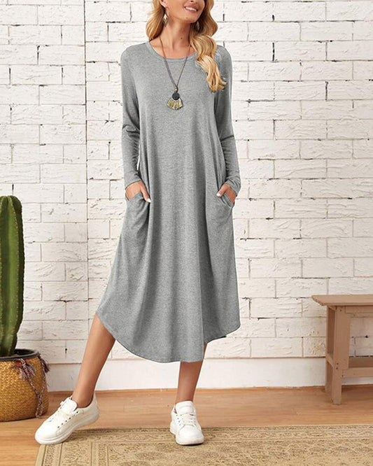 Milleke - Robe à manches longues pour femme