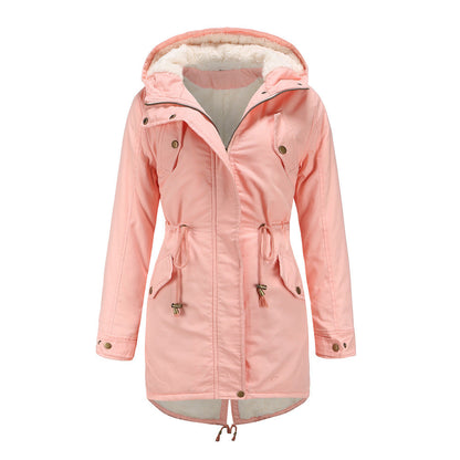 Veste d'hiver avec cordon de serrage pour femmes