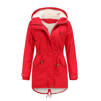 Veste d'hiver avec cordon de serrage pour femmes