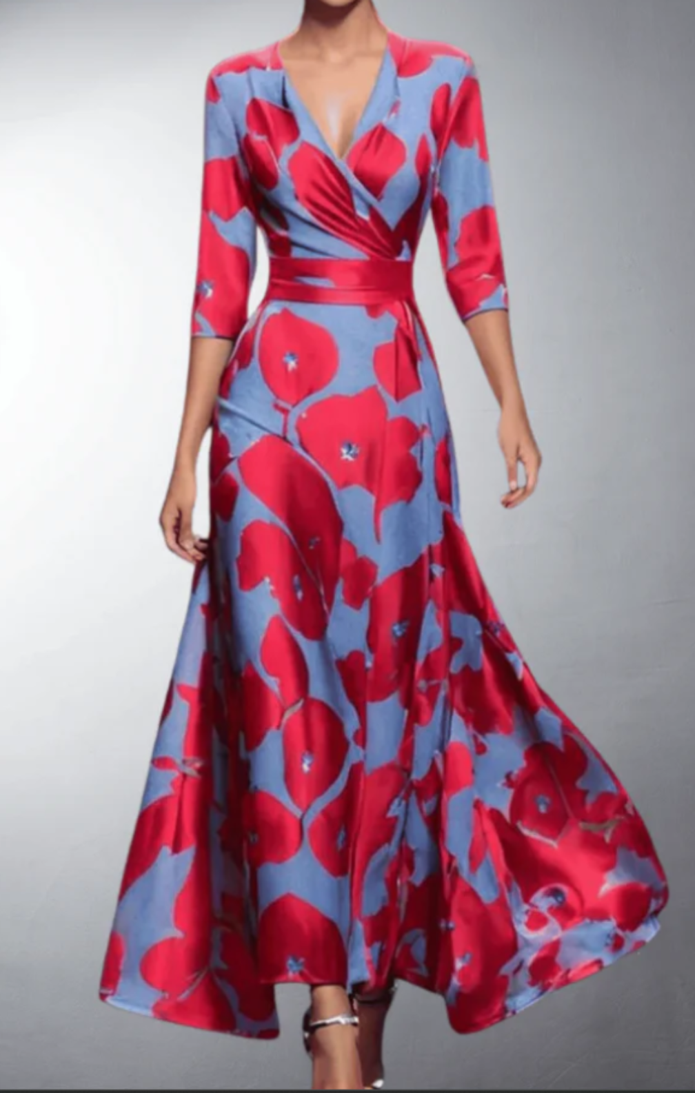 Robe longue Flora à fleurs