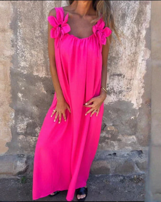 Robe longue à fleurs