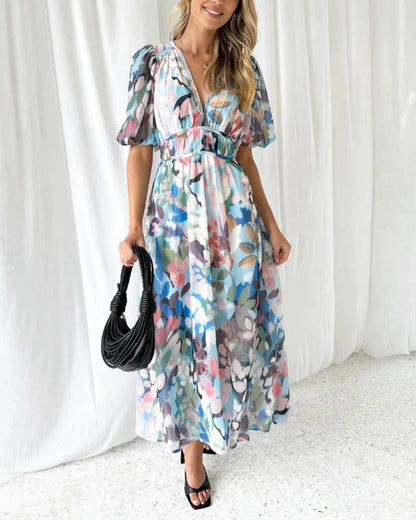 Robe longue - Asymétrique - Design tendance, fente haute, silhouette ample - Idéale pour les soirées d'été