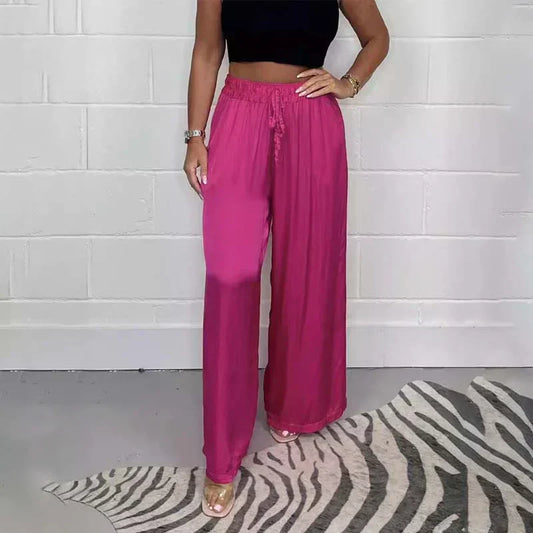 pantalon à ceinture élastique
