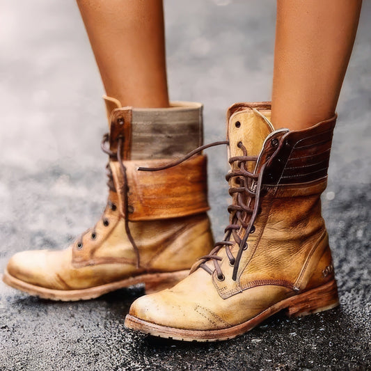 Birgit - Bottes en cuir rétro intemporelles et confortables