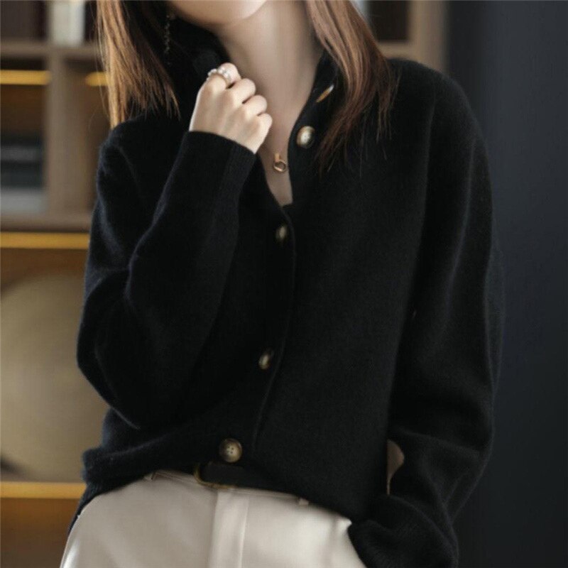 Brune | Cardigan doux pour femme | Chaud