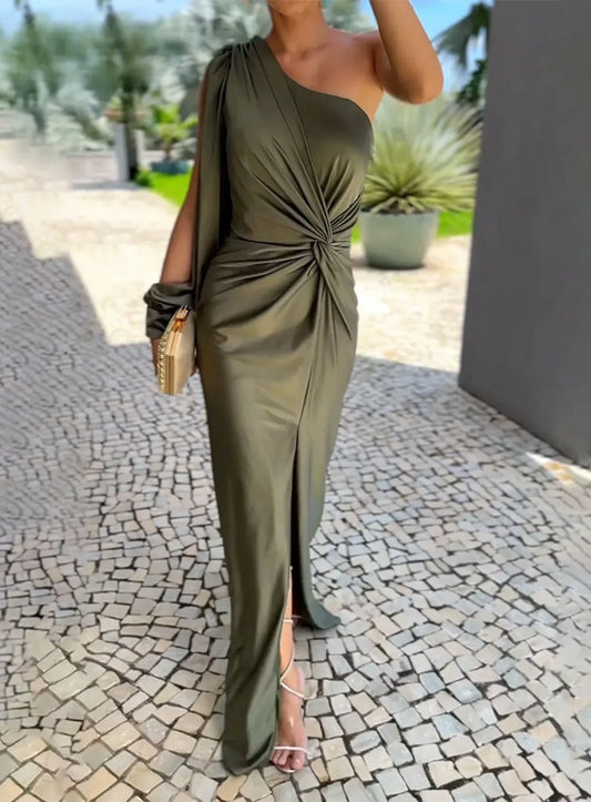 Robe longue confortable , à la mode, polyvalente