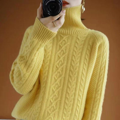 Lisen | Pulls chauds en tricot pour femmes | Col roulé