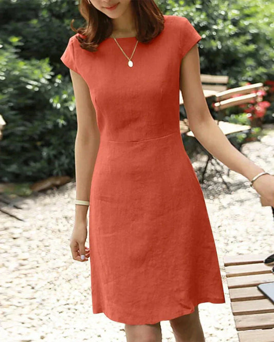 Robes simples en coton et lin