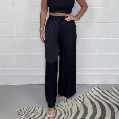pantalon à ceinture élastique