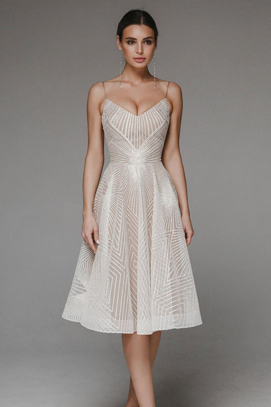 Xyros™ | Robe Midi Élégante à Sequins Géométriques