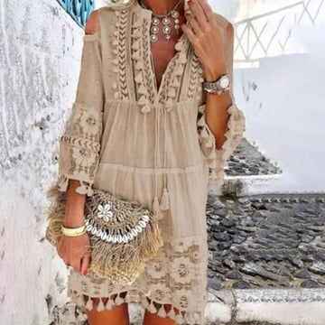 Adelaide - Mini robe Boho en dentelle