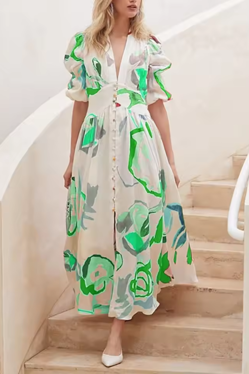 Isla | Robe de plage longue imprimée pour femmes