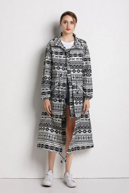 Ashiel - Imperméable imprimé intemporel pour femmes