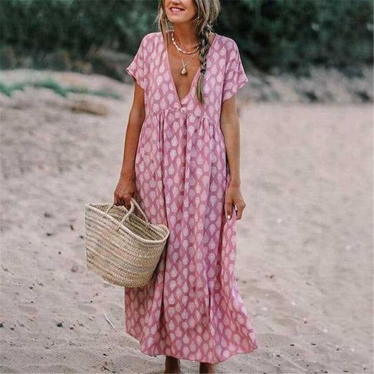 Hippie - Robe à encolure en V