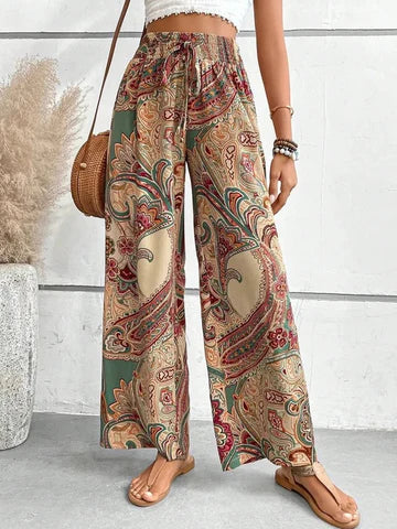 pantalon avec impression numérique et queue haute