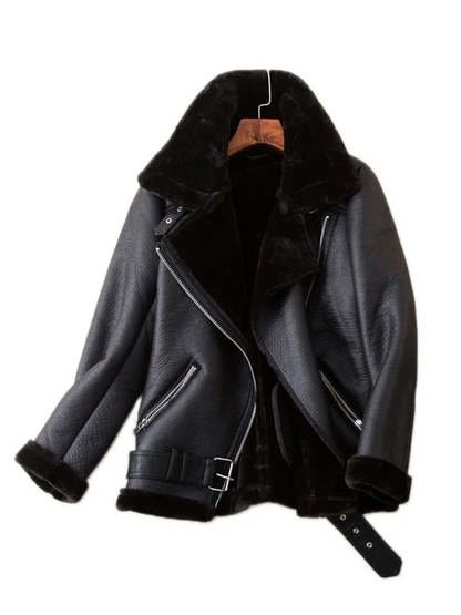 Zhavia Coat | Manteau chaud en fourrure Sherpa pour femme