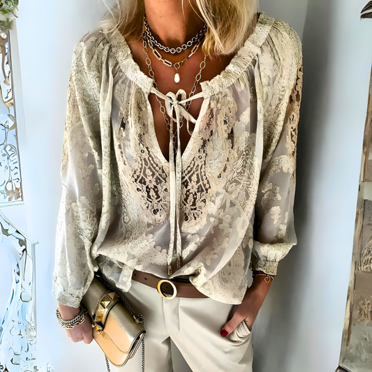 Chemisier boho en crochet pour femmes