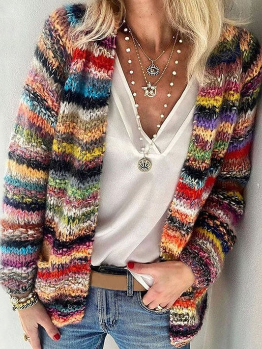 Lola | Gilet tricoté coloré