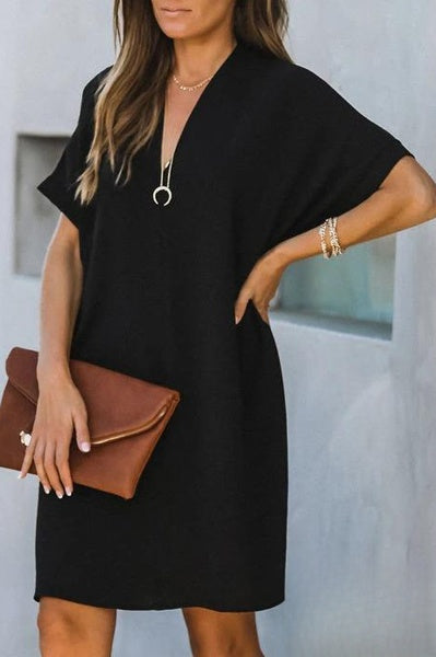 Robe décontractée avec encolure en V