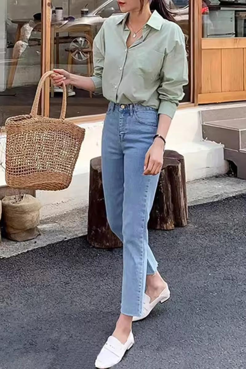 Tessa | Jean droit taille haute pour femme