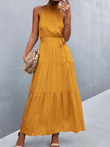 Aviana - Robe-combinaison dos nu avec volants et imprimé à pois, best-seller