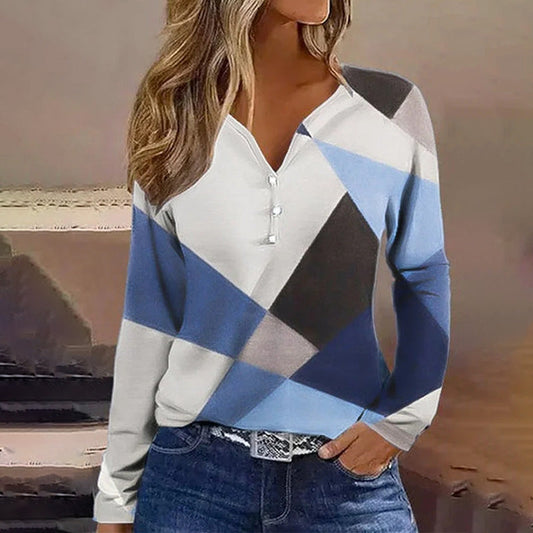 CECILIA | Blouse élégante avec blocs de couleur