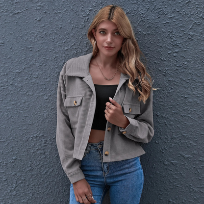 Amelia - veste décontractée en velours côtelé