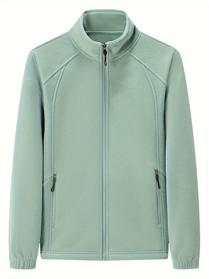 Fenna | Veste d'extérieur en peluche avec col montant et manches longues