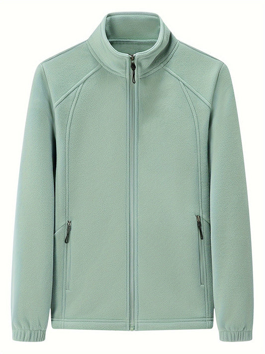 Fenna | Veste d'extérieur en peluche avec col montant et manches longues