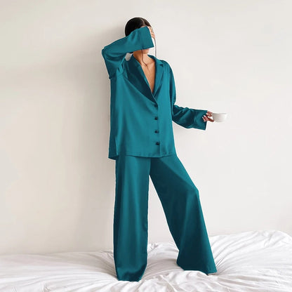 Elégance soyeuse Ensemble pyjama grande taille - Belen