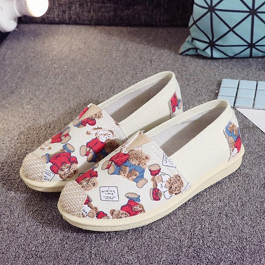Eline | Espadrilles plates à rayures contrastées