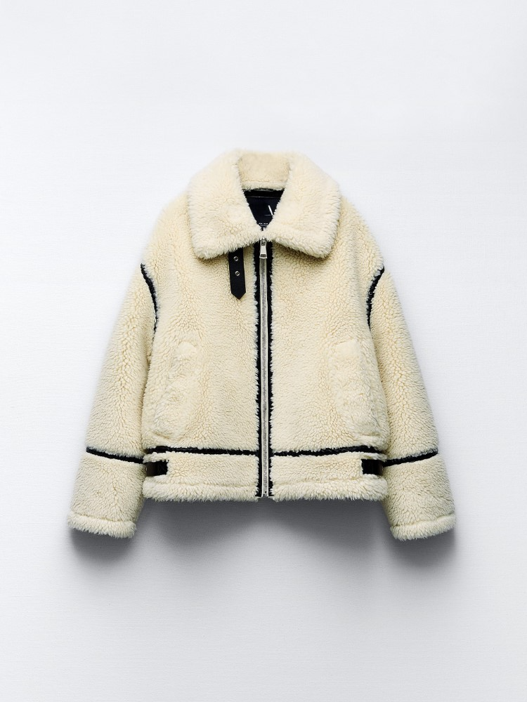 Fabienne | Teddy Jacket Veste polaire blanche super douce pour femmes