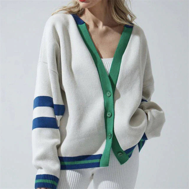Gilet tricoté rayé Ayla | Vintage et tendance