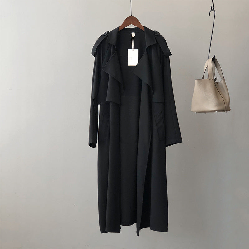 Trench-coat baggy rétro pour femme