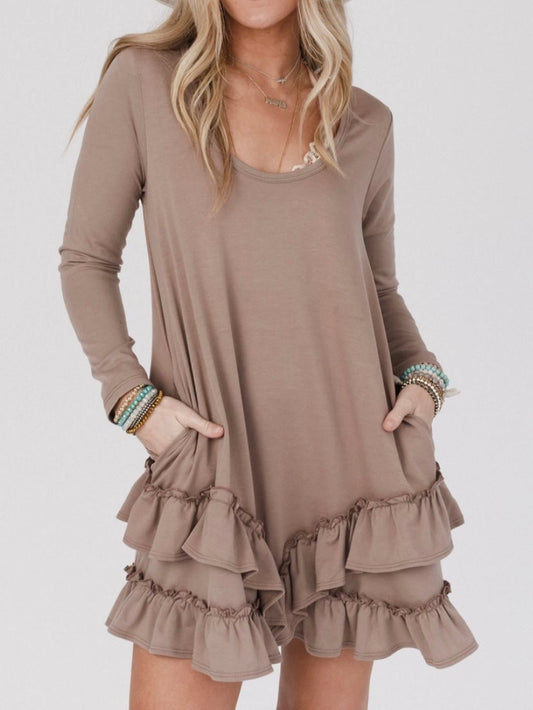 Robe à ourlet froissé