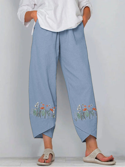 Pantalon imprimé avec élastique à la taille