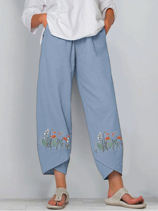 Pantalon imprimé avec élastique à la taille