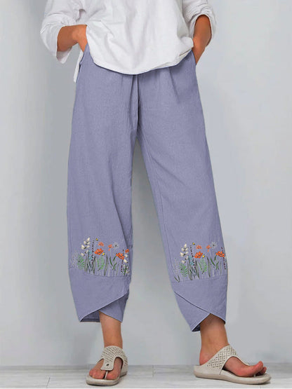 Pantalon imprimé avec élastique à la taille