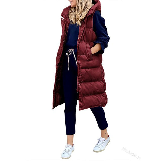 Veste longue sans manches pour femmes
