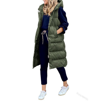 Veste longue sans manches pour femmes