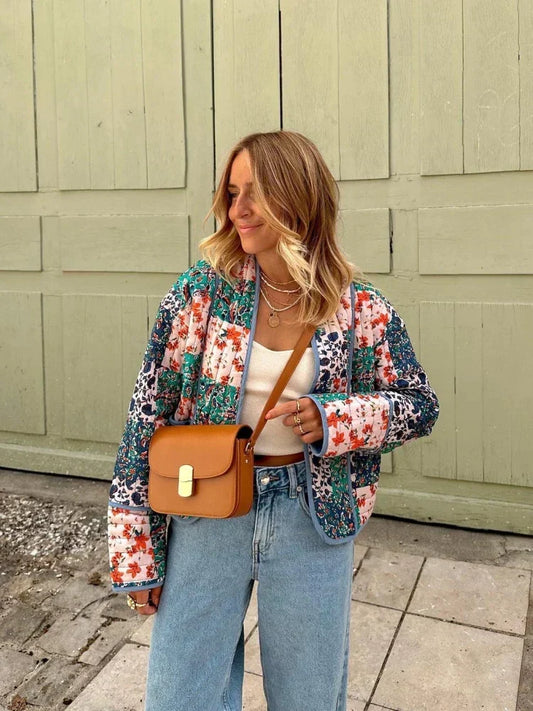 Veste vintage à carreaux pour femmes